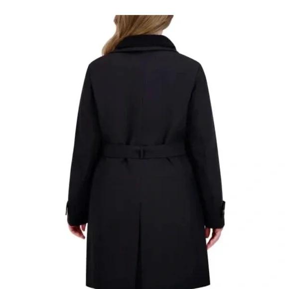 Halston Heritage Black Trench Coat - Picture 3 of 8